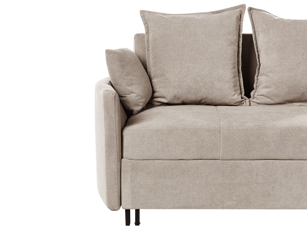 Sofa Bed HOVIN Fabric Taupe 2 Seater