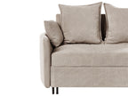 Sofa Bed HOVIN Fabric Taupe 2 Seater