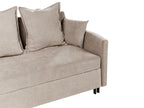 Sofa Bed HOVIN Fabric Taupe 2 Seater