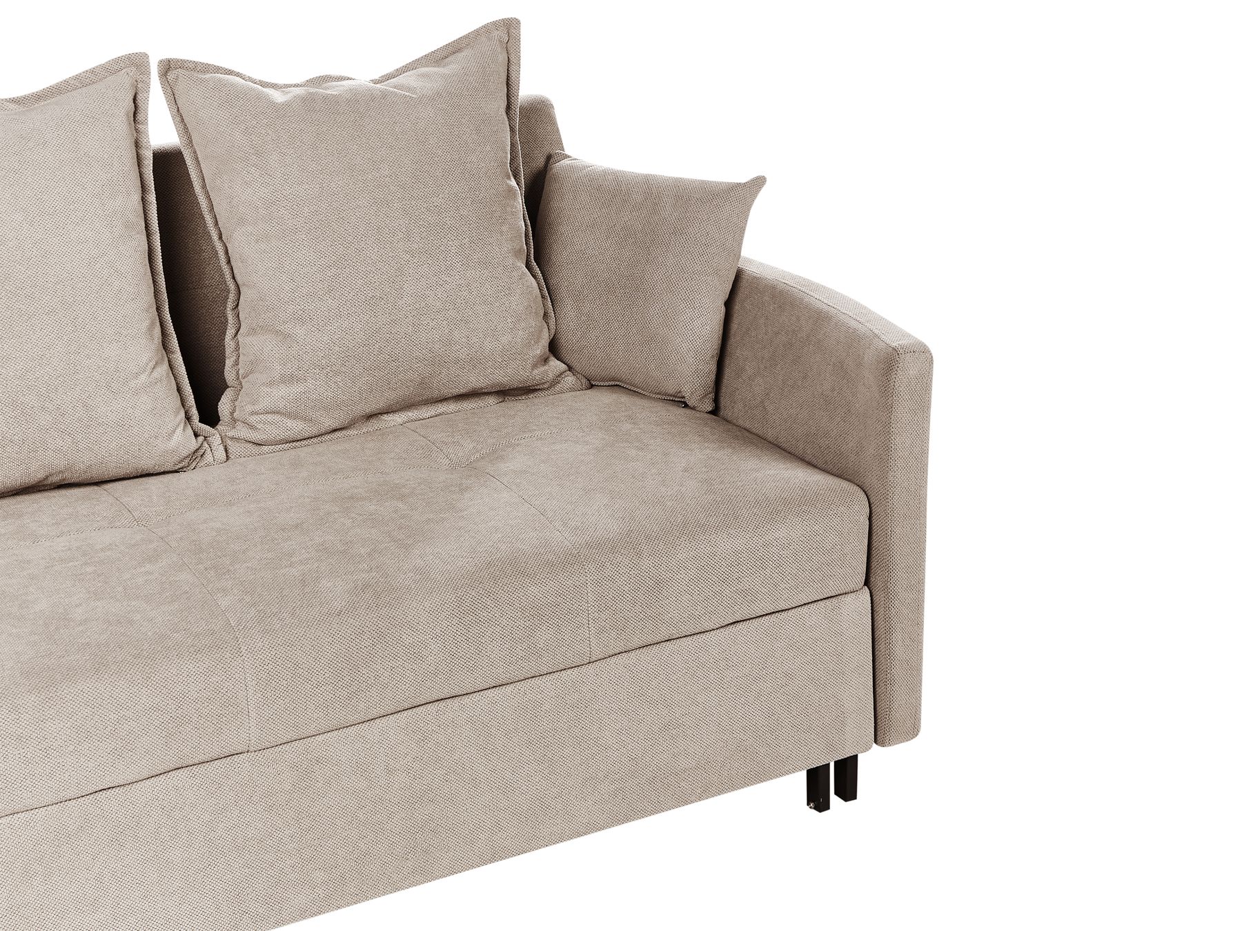 Sofa Bed HOVIN Fabric Taupe 2 Seater