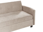 Sofa Bed HOVIN Fabric Taupe 2 Seater