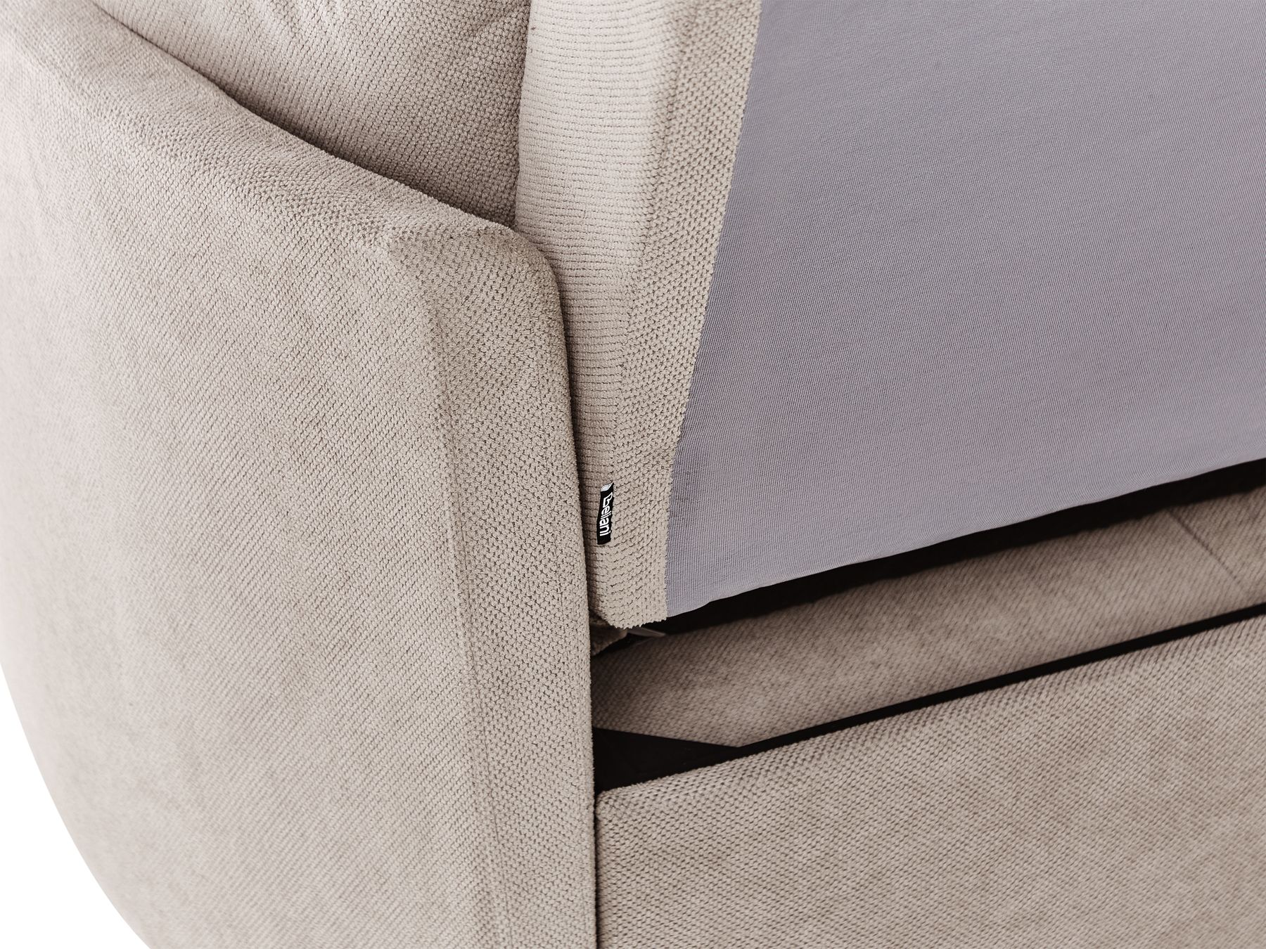 Sofa Bed HOVIN Fabric Taupe 2 Seater