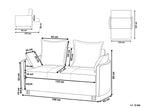 Sofa Bed HOVIN Fabric Taupe 2 Seater