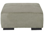 Corner Sofa LUNGO Corduroy Green with Ottoman 4 Seater Left Hand