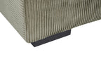 Corner Sofa LUNGO Corduroy Green 4 Seater Left Hand