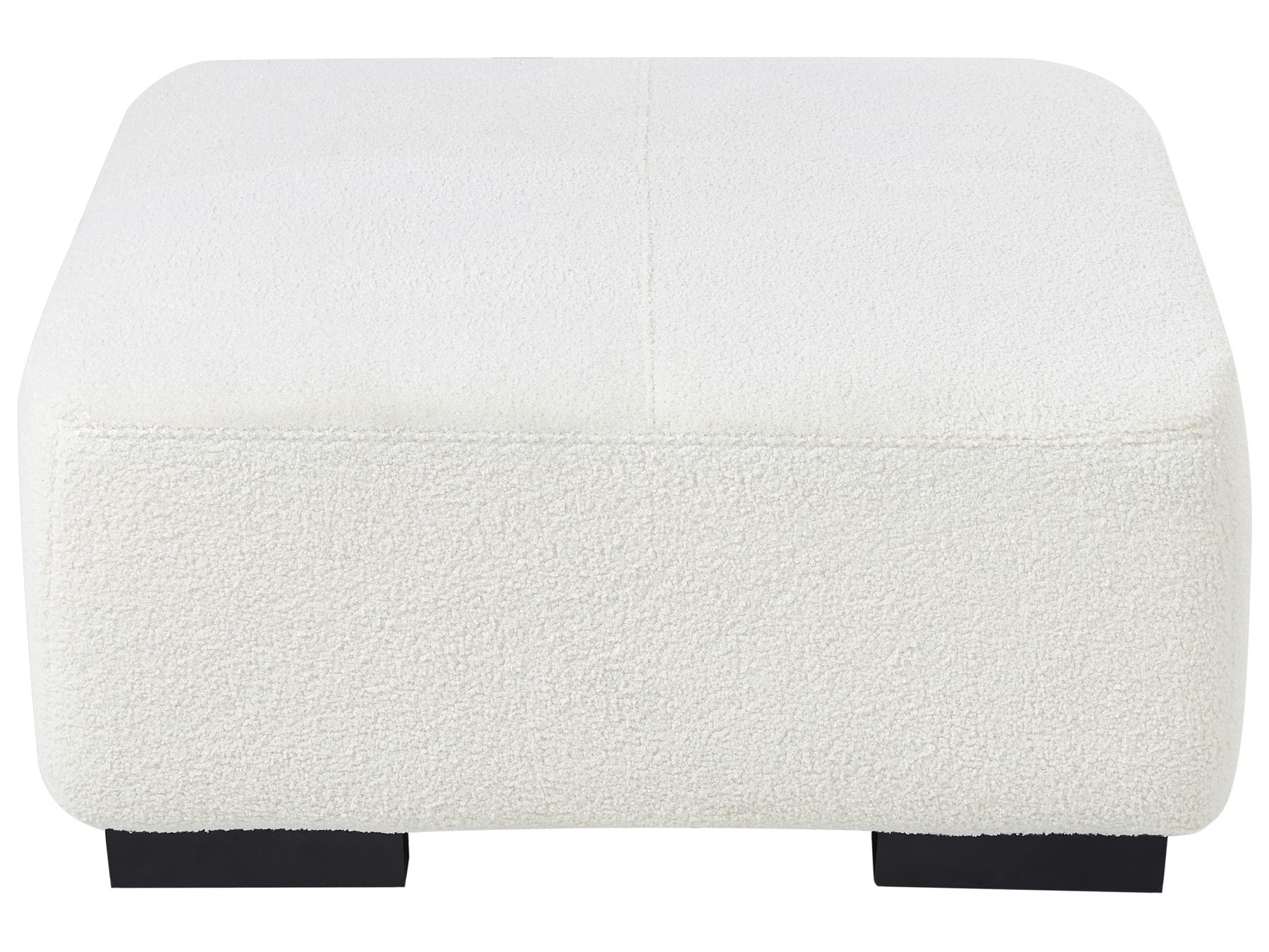 Corner Sofa LUNGO Boucle White with Ottoman 4 Seater Left Hand