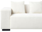 Corner Sofa LUNGO Boucle White 4 Seater Left Hand