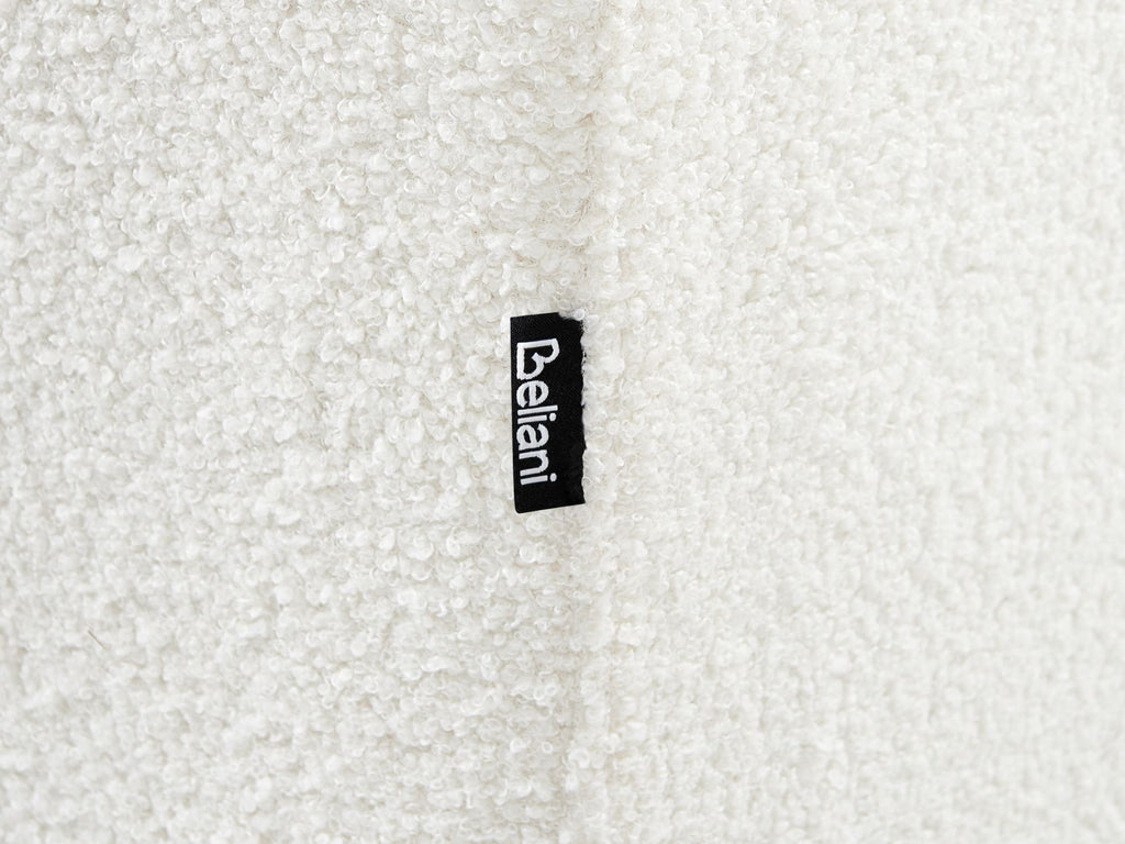 Corner Sofa LUNGO Boucle White 4 Seater Left Hand