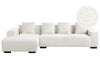 Corner Sofa Boucle White 4 Seater Right Hand