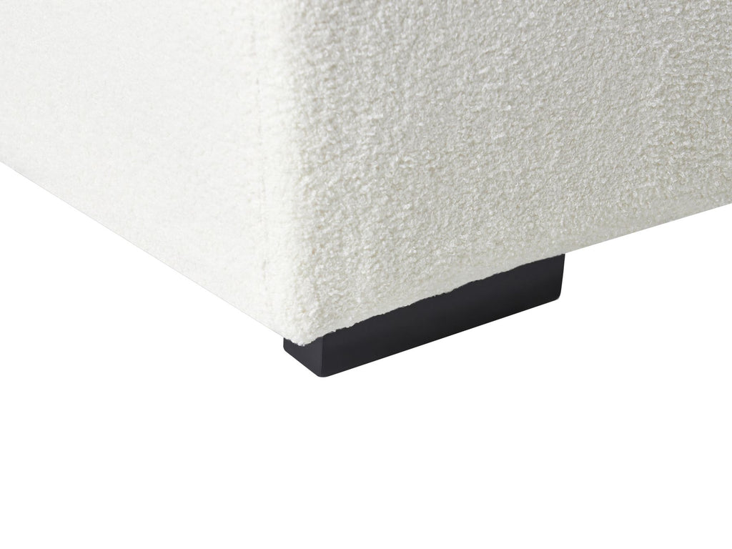 Corner Sofa LUNGO Boucle White 4 Seater Right Hand