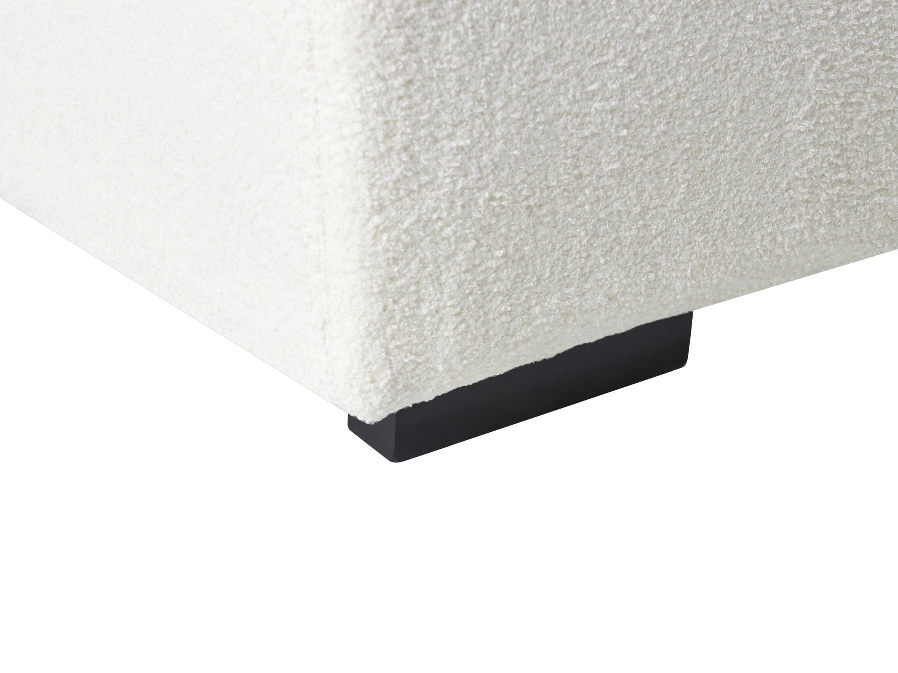 Corner Sofa LUNGO Boucle White 4 Seater Right Hand