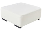 Corner Sofa LUNGO Boucle White with Ottoman 4 Seater Right Hand