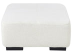 Corner Sofa LUNGO Boucle White with Ottoman 4 Seater Right Hand