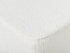 Corner Sofa LUNGO Boucle White with Ottoman 4 Seater Right Hand