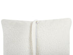 Corner Sofa LUNGO Boucle White with Ottoman 4 Seater Right Hand