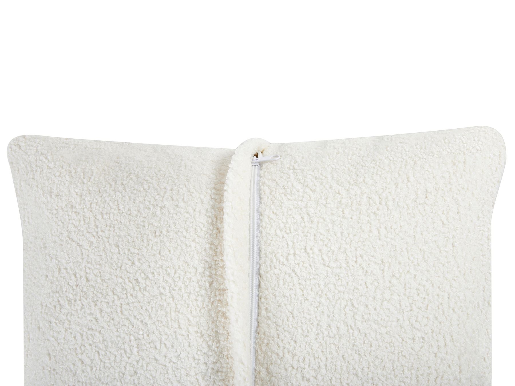 Corner Sofa LUNGO Boucle White with Ottoman 4 Seater Right Hand