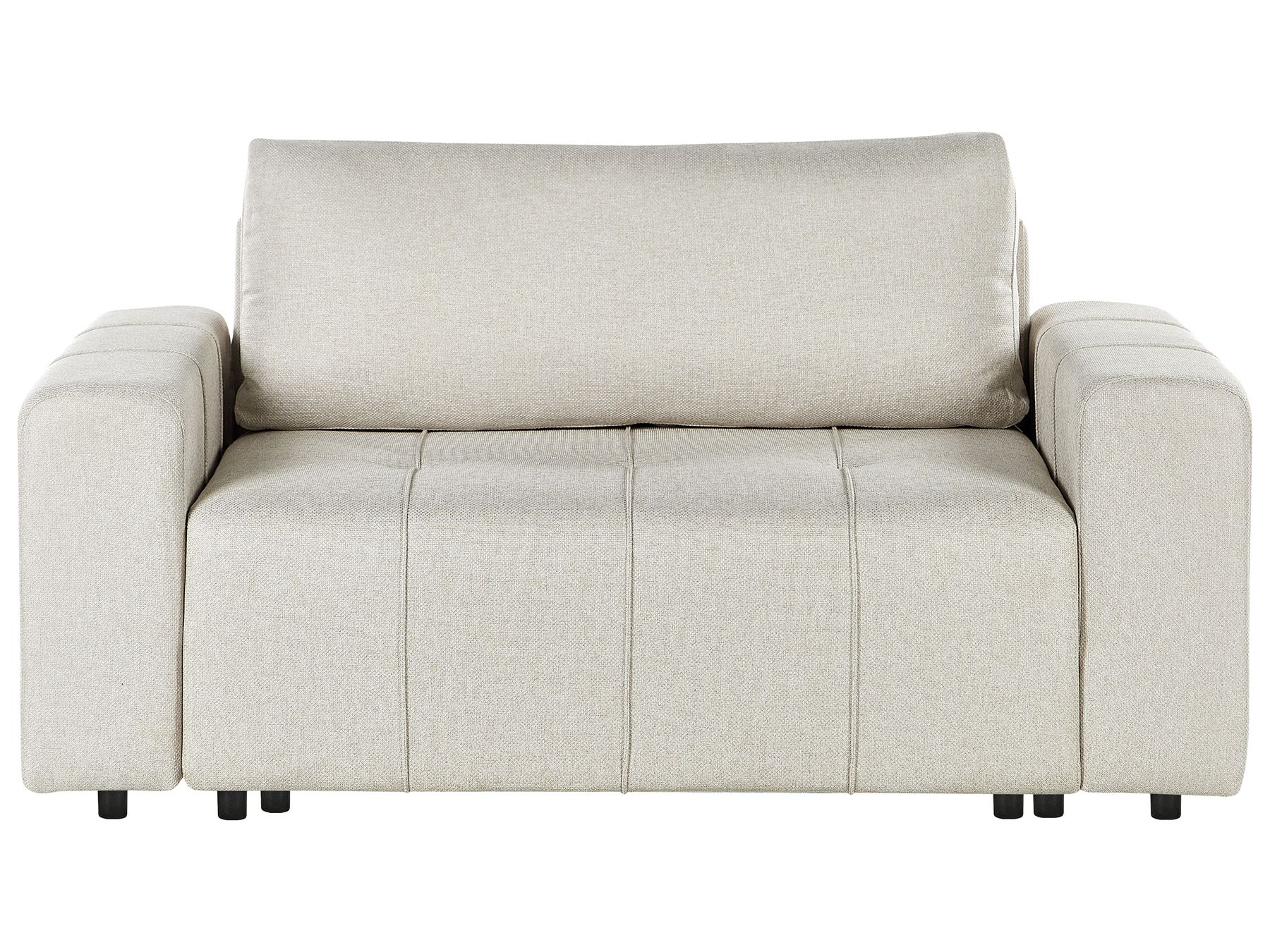 Sofa Bed INNVIK Fabric Light Beige with Storage 2 Seater