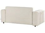Sofa Bed INNVIK Fabric Light Beige with Storage 2 Seater