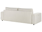 Sofa Bed INNVIK Fabric Light Beige 3 Seater