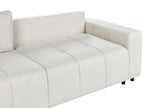 Sofa Bed INNVIK Fabric Light Beige 3 Seater