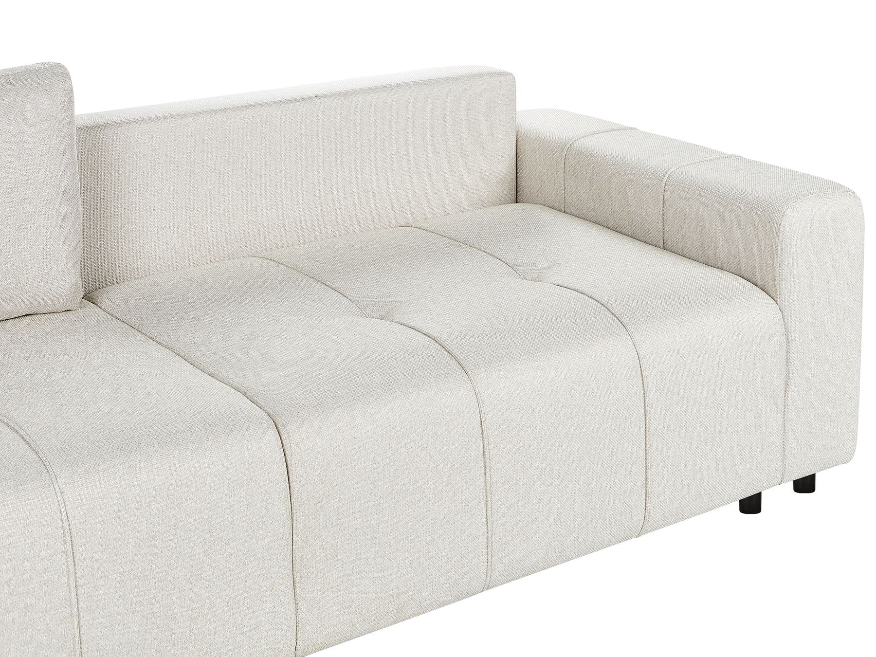 Sofa Bed INNVIK Fabric Light Beige 3 Seater