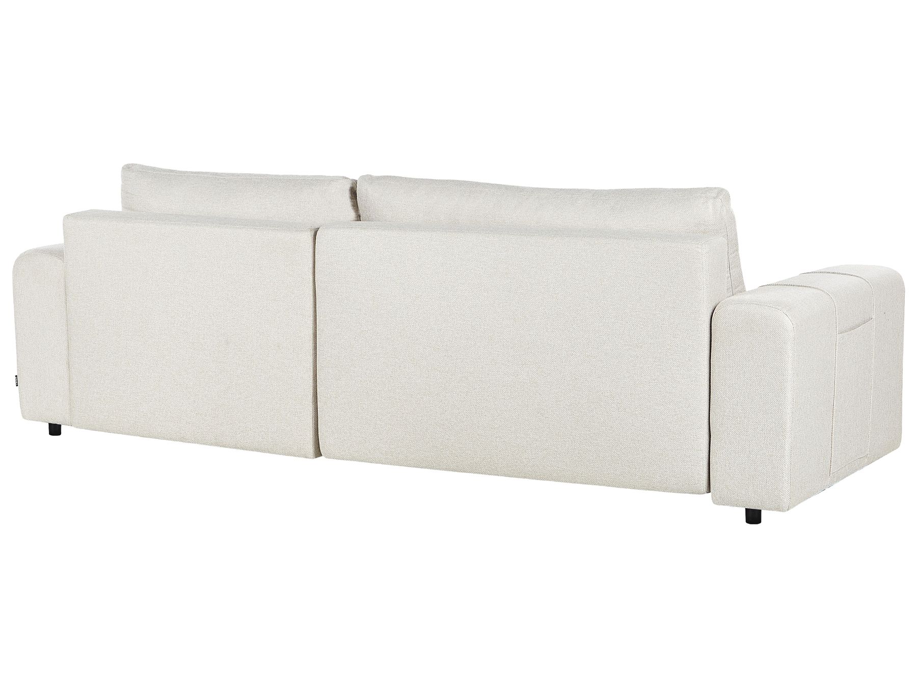 Corner Sofa Bed INNVIK Fabric Light Beige 3 Seater Left Hand