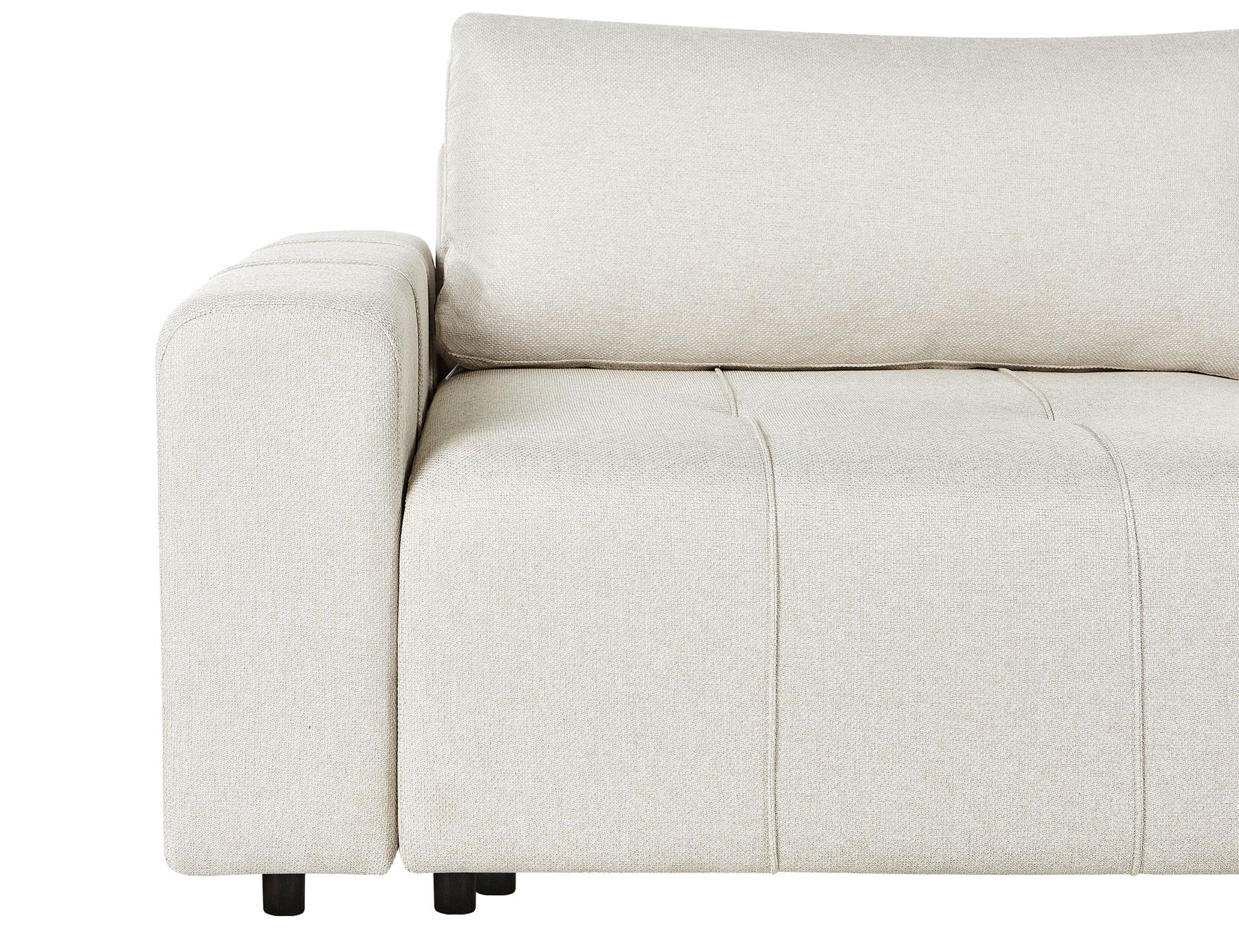 Corner Sofa Bed INNVIK Fabric Light Beige 3 Seater Left Hand