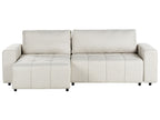 Corner Sofa Bed INNVIK Fabric Light Beige 3 Seater Right Hand