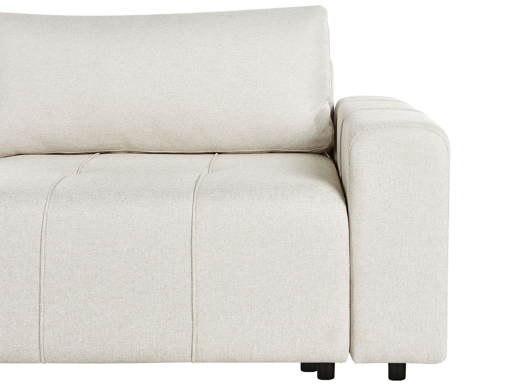 Corner Sofa Bed INNVIK Fabric Light Beige 3 Seater Right Hand