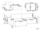 Corner Sofa Bed INNVIK Fabric Light Beige 3 Seater Right Hand