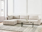 Corner Sofa Bed INNVIK Fabric Light Beige with Storage 4 Seater Right Hand