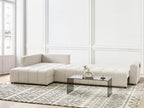 Corner Sofa Bed INNVIK Fabric Light Beige with Storage 4 Seater Right Hand