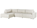 Corner Sofa Bed INNVIK Fabric Light Beige with Storage 4 Seater Right Hand
