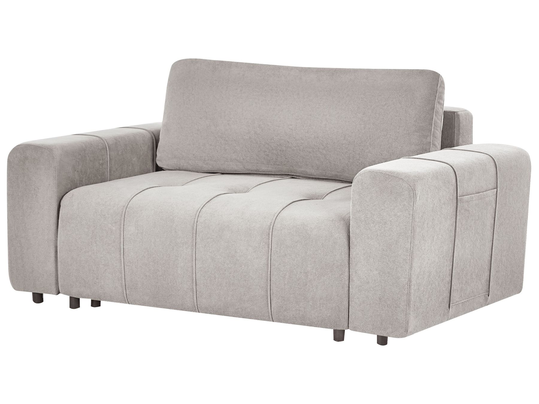 Sofa INNVIK Fabric Light Grey with Storage 2 Seater