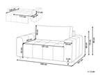 Sofa INNVIK Fabric Light Grey with Storage 2 Seater