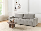 Sofa INNVIK Fabric Light Grey with Storage 3 Seater