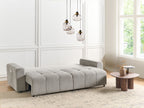 Sofa INNVIK Fabric Light Grey with Storage 3 Seater