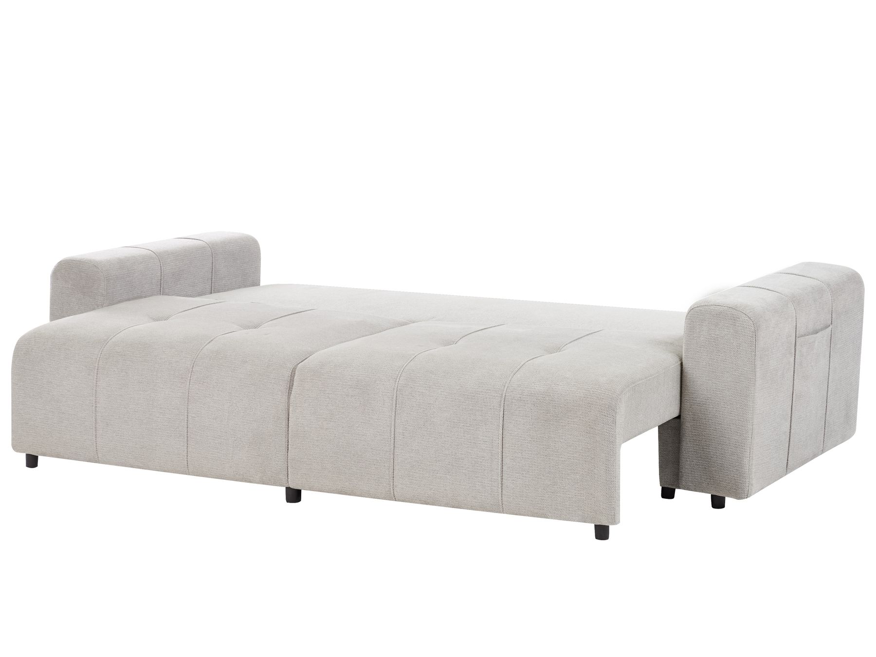 Sofa INNVIK Fabric Light Grey with Storage 3 Seater