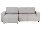 Corner Sofa Bed INNVIK Fabric Light Grey with Storage 3 Seater Right Hand
