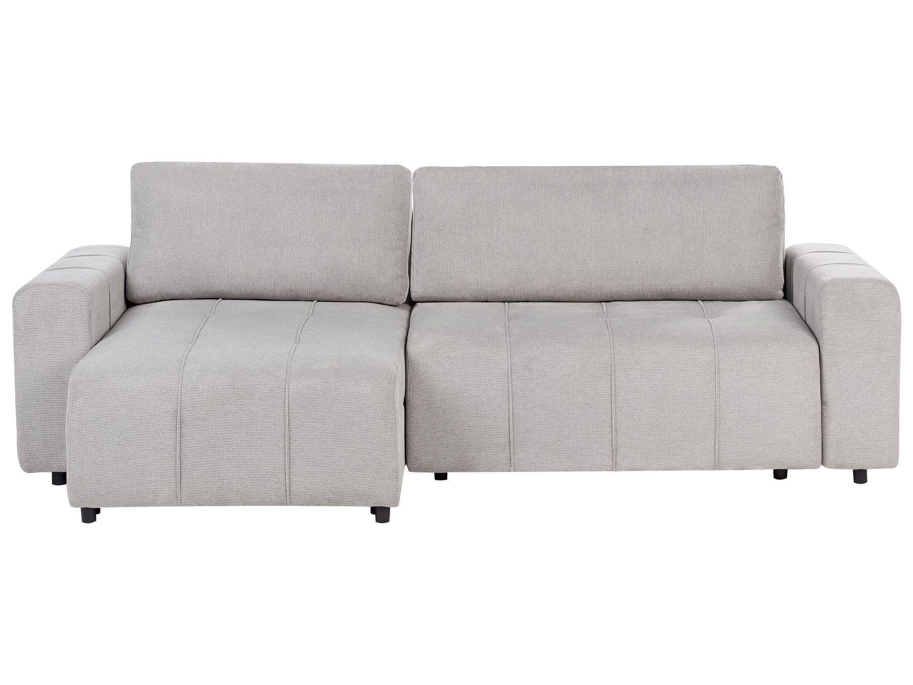 Corner Sofa Bed INNVIK Fabric Light Grey with Storage 3 Seater Right Hand