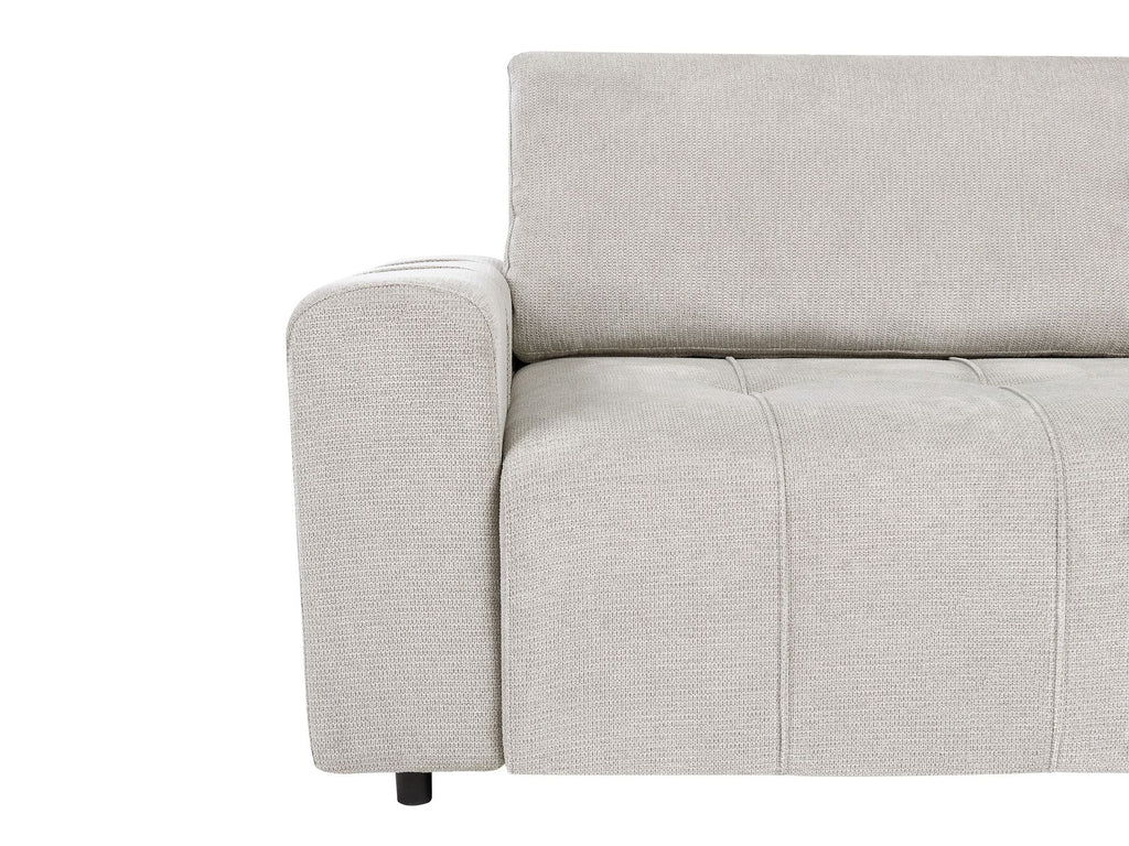 Corner Sofa Bed INNVIK Fabric Light Grey with Storage 4 Seater Left Hand