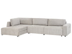 Corner Sofa Bed INNVIK Fabric Light Grey with Storage 4 Seater Right Hand