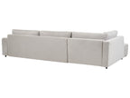 Corner Sofa Bed INNVIK Fabric Light Grey with Storage 4 Seater Right Hand
