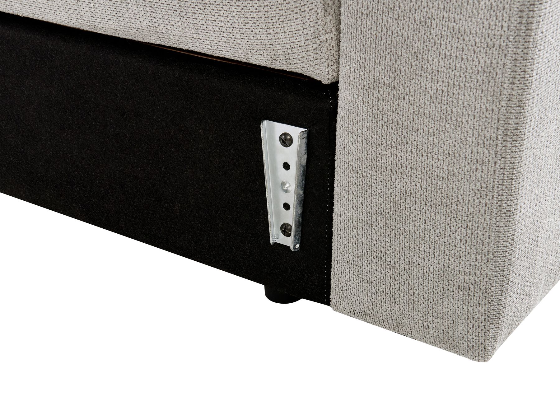 Corner Sofa Bed INNVIK Fabric Light Grey with Storage 4 Seater Right Hand