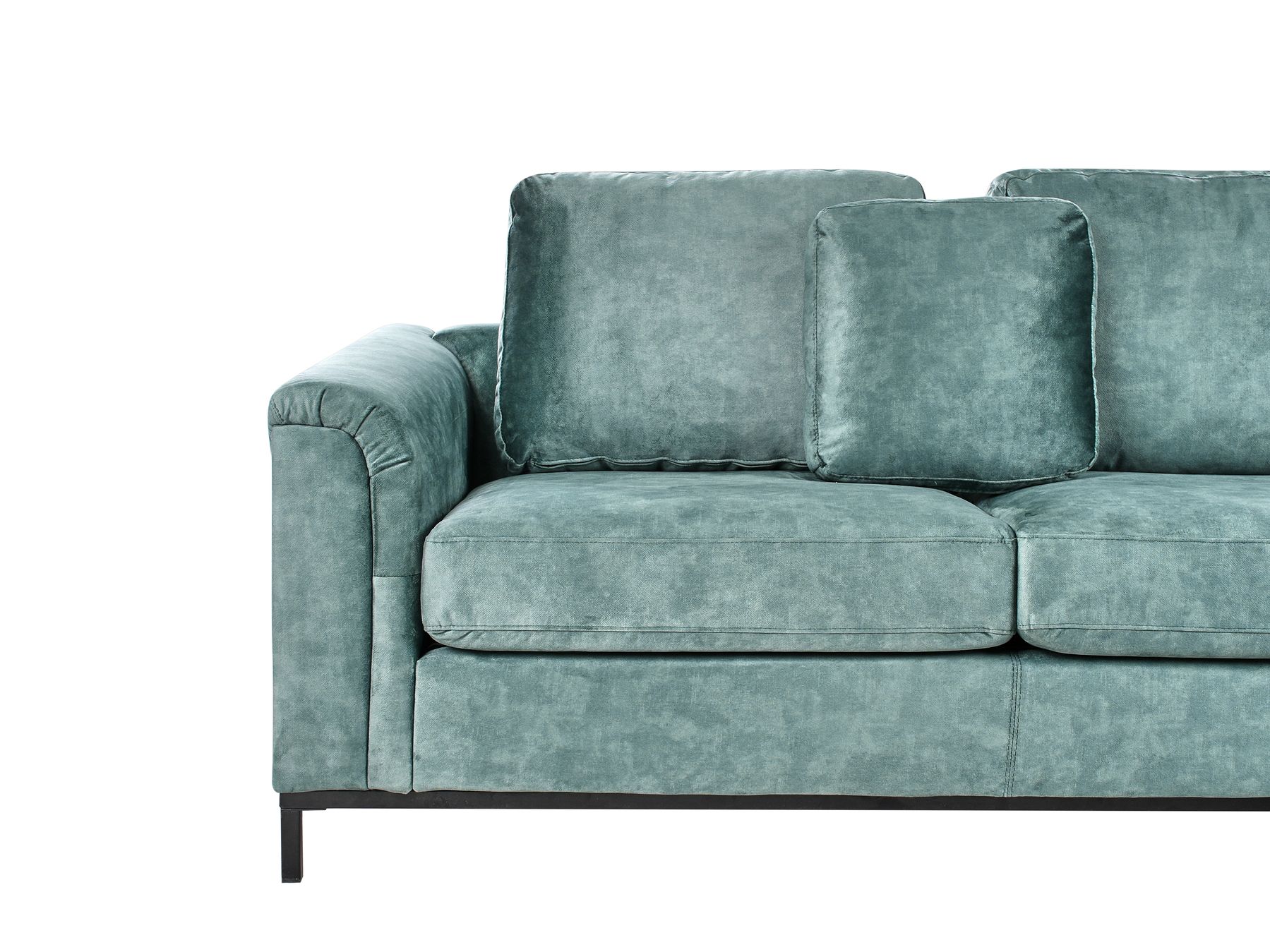 Corner Sofa OSLO Velvet Teal 4 Seater Left Hand