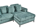 Corner Sofa OSLO Velvet Teal 4 Seater Left Hand