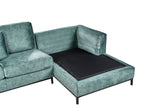 Corner Sofa OSLO Velvet Teal 4 Seater Left Hand