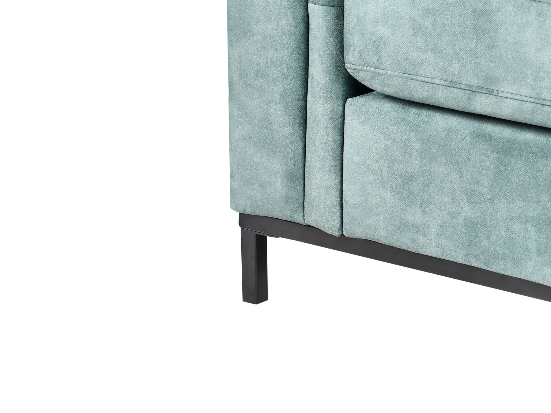 Corner Sofa OSLO Velvet Teal 4 Seater Left Hand