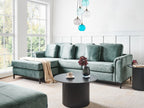 Corner Sofa OSLO Velvet Teal 4 Seater Right Hand