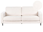 3 Seater Boucle Sofa White SAVALEN